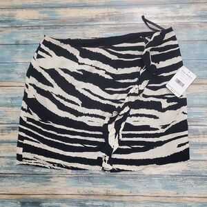 Free People Black and White Zebra Mini Skirt